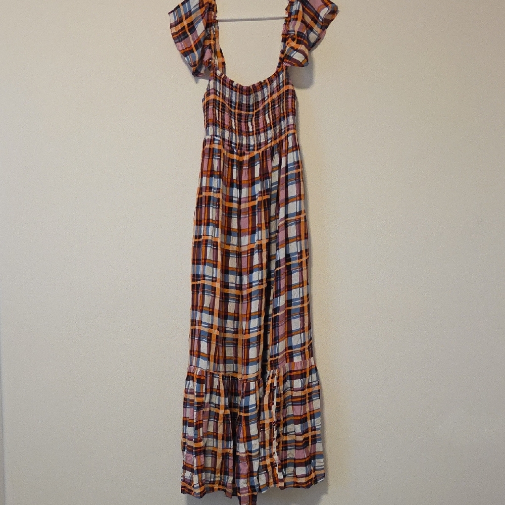 Anthropologie Multicolor Plaid Maxi Dress - Picture 5 of 8